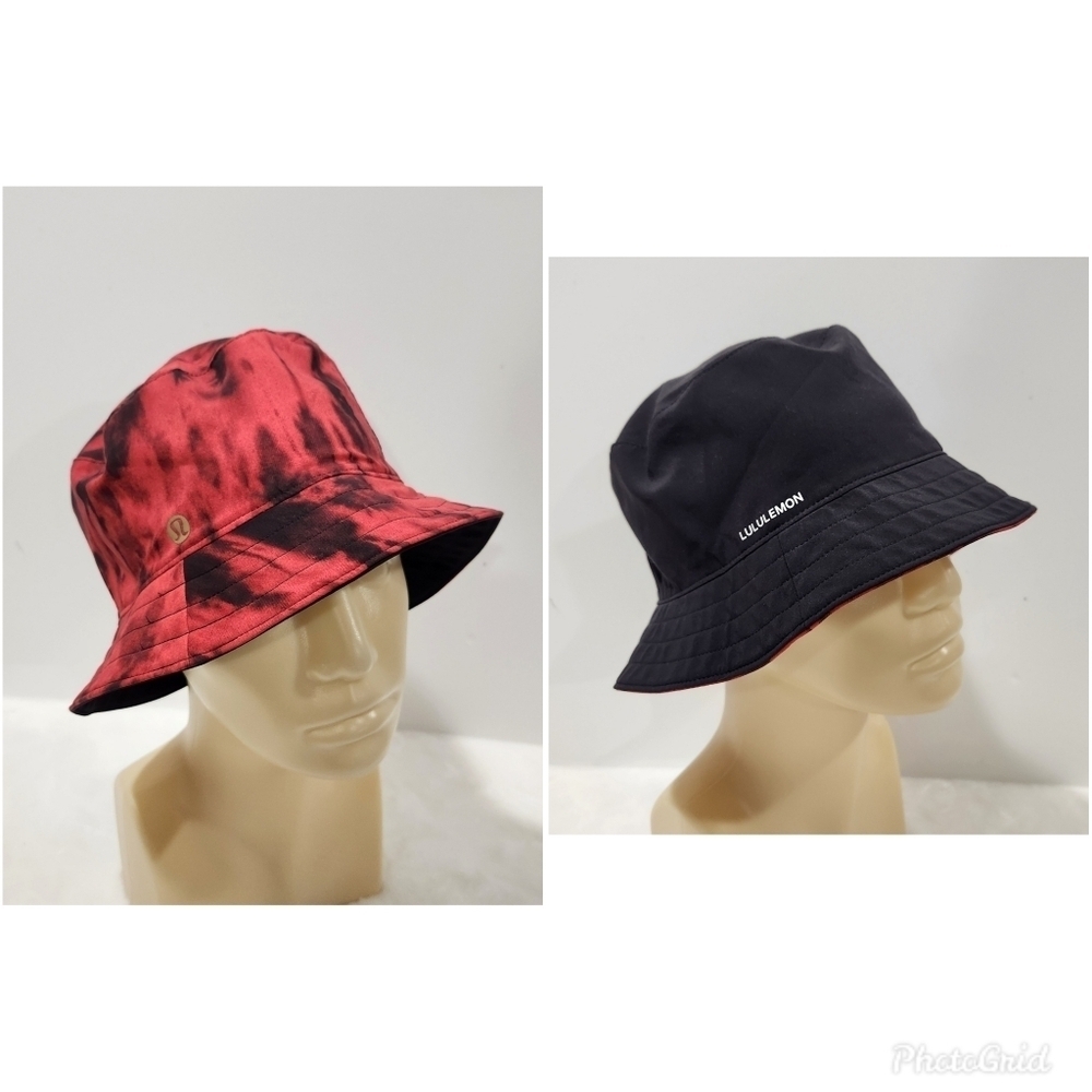 Lululemon Both Ways Reversible Tie Dye Game Day Red Multi Black Bucket Hat
